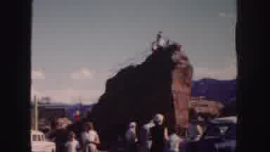 Colorado (1958): Tourist Viewpoint On A Large Red Sandstone Rock Many People Visit