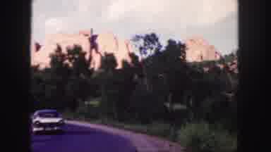 Colorado (1958): Clip Of A Car Driving Past A Scenic Rock Mountain View