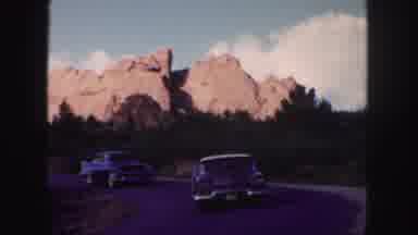 Colorado (1958): Old Footage Of Classic Automobiles Making Turn On Bendy Tarmac