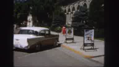 Colorado (1958): Young Lady Coming Out Of School To Get Picked Up