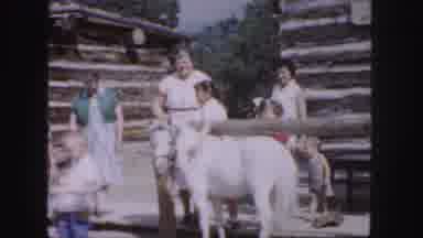 Colorado (1958): People Walking At A Park That Has Baby Horses