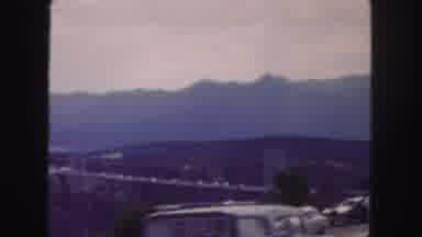 Colorado (1958): Car Mountain Bridge Nature Sky Window Trees Video Sign House