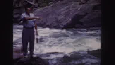 Colorado (1958): A Man Was Standing On The Rock Near The River