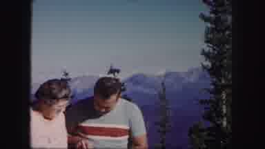 Colorado USA (1958): Man And Women Are Doing Something In The Middle Of The Wild