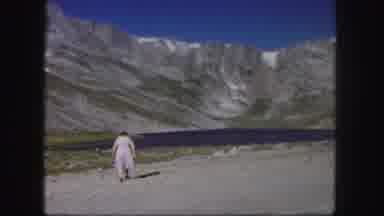 Colorado USA (1958): Women Visit Lake In Mountainous Area With Little Vegetation