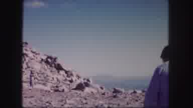 Colorado USA (1958): Rocks Mountain Person Walking Towards Mountain
