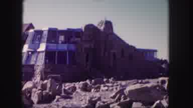 Colorado USA (1958): Old Building Is Shown With Some Rocks And Ruins Laying Around