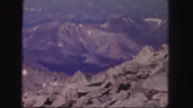 Colorado USA (1958): A Bird's Eye View Of A Mountain Range Covered In Grey Rock