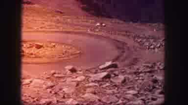 Colorado USA (1958): Rocky Desert Terrain Broken By Two Visible Paved Circular