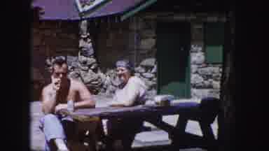 Colorado USA (1958): Two People Lounging Outside