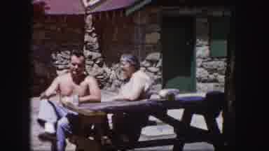 Colorado USA (1958): Enjoying A Drink With Grandma On The Mountain
