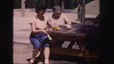 Colorado USA (1958): Two Women Sit Together At The Table And Chat While Taking In