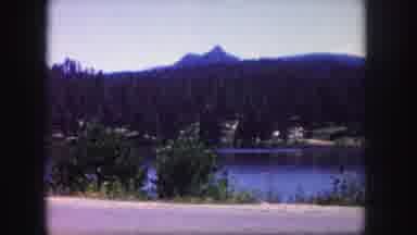 Colorado USA (1958): Blue Lake Hills On Other Side Filled With Trees One Mountain