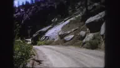 Colorado USA (1958): View Of Boulders And Dirt Road On A Bright Sunny Day