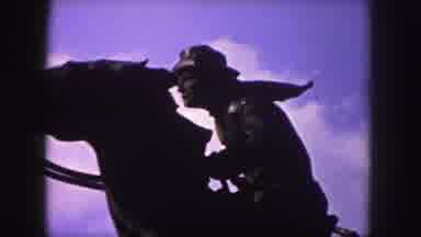 Denver Colorado (1958): A Statue Of A Legendary Mature Man Riding A Horse Into