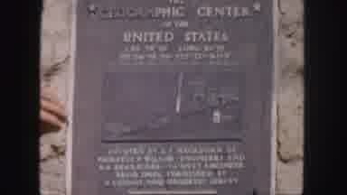 Denver Colorado (1958): View Of A Geographic Center Plaque On A Sunny Day