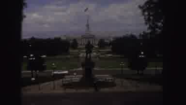 Denver Colorado (1958): One Building Opposite Side Is Statue In The Side Of The