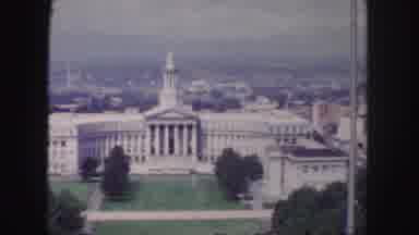 Denver Colorado (1958): Huge Building In The Roman Column Style With Two Wings To