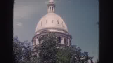 Denver Colorado (1958): White Government Building With Columns At The Entrance And