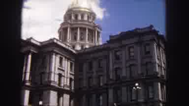 Denver Colorado (1958): Cool Historical Looking Building And The Sign Says Red
