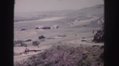 Denver Colorado (1958): Road View In A Very Arid Area That Leads To More Distant