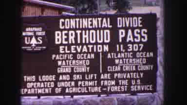 Denver Colorado (1958): A View From A Car Driving Over The Continental Divide At