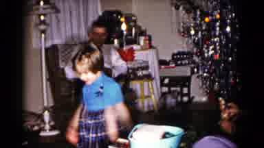 Hagerstown Maryland USA (1958): Girl Dancing At Family Christmas