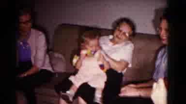 Hagerstown Maryland USA (1958): Family Time With Baby And Everyone Having A Great