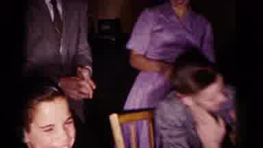 Hagerstown Maryland USA (1958): Kids Playing Around Inside Trying To Kiss Each