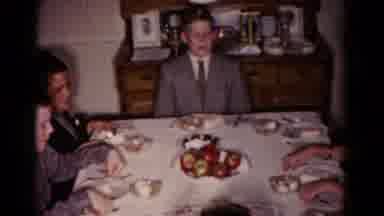 Hagerstown Maryland USA (1958): Children In Formal Wear Sitting At A Dinner Table