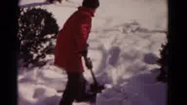 Hagerstown Maryland USA (1958): The Person Removing Snows With Spade Tool