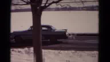 Hagerstown Maryland USA (1958): A View Of A Car Driving Down The Street In The