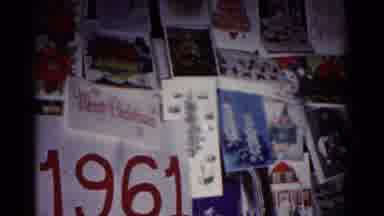 Hagerstown Maryland USA (1958): Christmas Tree Covered With Postcards Wishing A