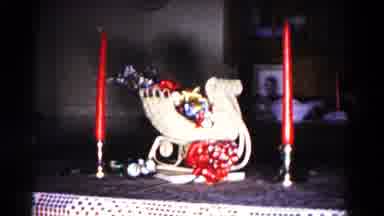 Hagerstown Maryland USA (1958): Table Top Christmas Decoration On White Lace Table