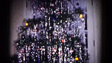 Hagerstown Maryland USA (1958): Christmas Tree Inside Tinsel Ornaments Lights Tall