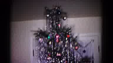 Hagerstown Maryland USA (1958): A Room With A Christmas Tree And Woman Rocking In