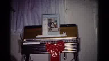 Hagerstown Maryland USA (1958): Old-Timey Video Of A Small Piano With A Gift Bow