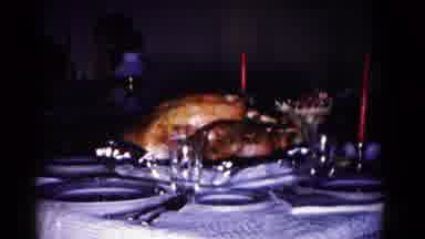Hagerstown Maryland USA (1958): Recording Of A Turkey On A Table That Is Set Up