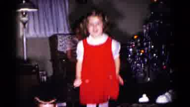 Hagerstown Maryland USA (1958): Little Girl And Little Boy Jumping For Joy Dressed