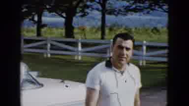 Las Vegas USA (1958): Man Is Walking Around And Some Other People Are Walking As