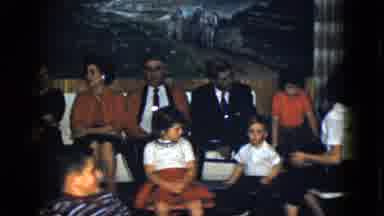 Las Vegas USA (1958): Large Group Of People Sitting And Talking At Evening Social