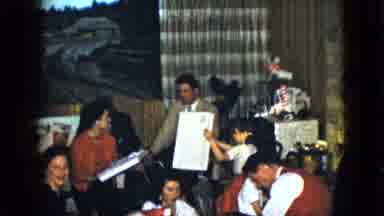 Las Vegas USA (1958): Family Members Hanging Out Together At Christmas Time