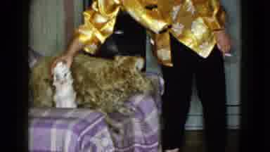 Las Vegas USA (1958): A Woman In The Room Playing With Her Dog