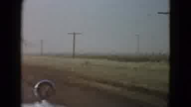 Las Vegas USA (1958): Driving Into The Dense Fog Which Makes The Road Seem To
