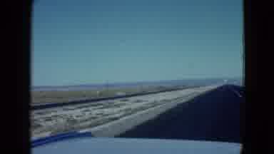 Las Vegas USA (1958): Camera Footage From Car Pans Left While Driving Highway