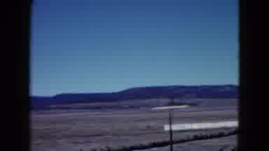 Las Vegas USA (1958): Clear Blue Skies Panoramic Roadside View Of Flat Field And