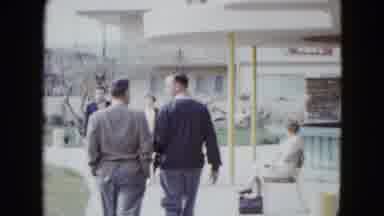 Las Vegas USA (1958): Guests Stroll Through The Common Area Of ââA Very Good Hotel