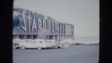 Las Vegas USA (1958): Sky Viewing Park Stardust Main Building Decades Ago