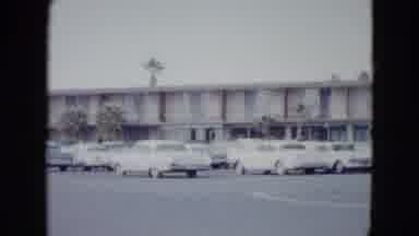 Las Vegas USA (1958): Cars Are Parked Near The Building