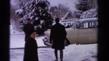 Ontario Canada (1958): In Winter Season The Road Fully Covered With Snow It Look